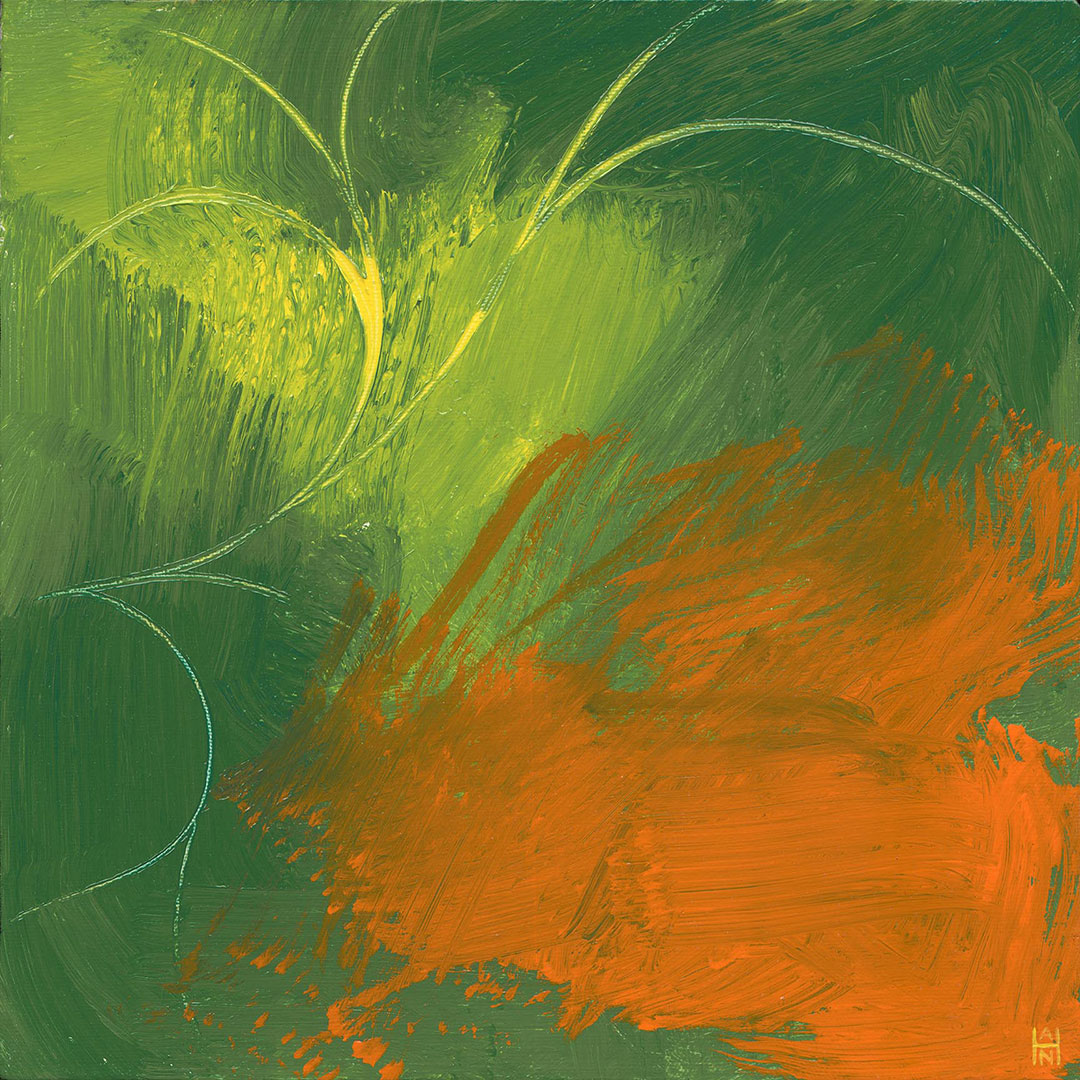 "Catalyst 1", acrylic on canvas, 12" x 12", $300