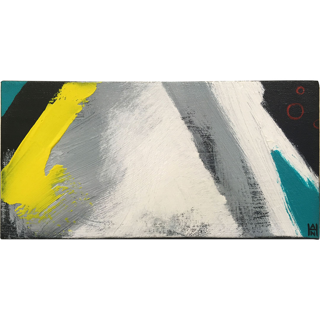 "Submersion 1", acrylic on canvas, 6" x 12", $200