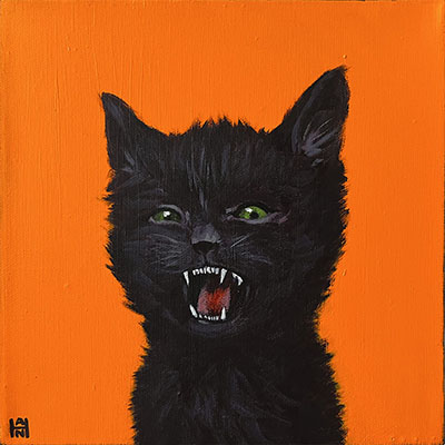 Widowmaker, acrylic on canvas, 8 x 8, $300