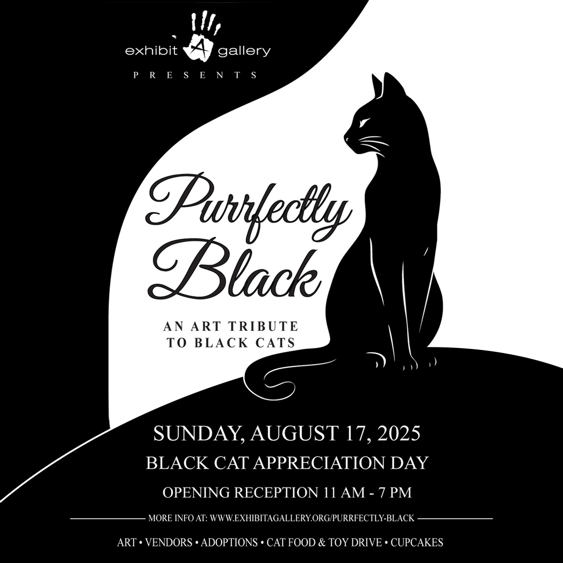 Purrfectly Black Cat Art Show | Stephanie Han Art & Design